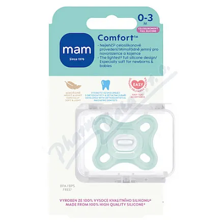 MAM Smoczek Comfort box 0–3 m, miętowy, 1 szt.