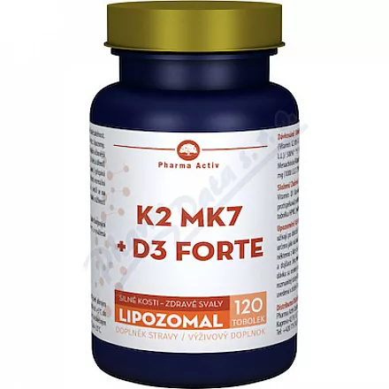 Lipozomal K2 MK7 + D3 forte tob.120
