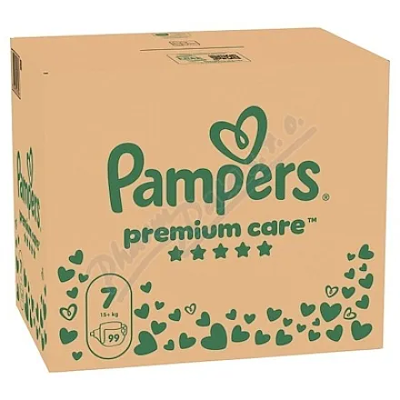 Pampers Premium Care 7 – pieluchy dla dzieci powyżej 15 kg, 99 sztuk