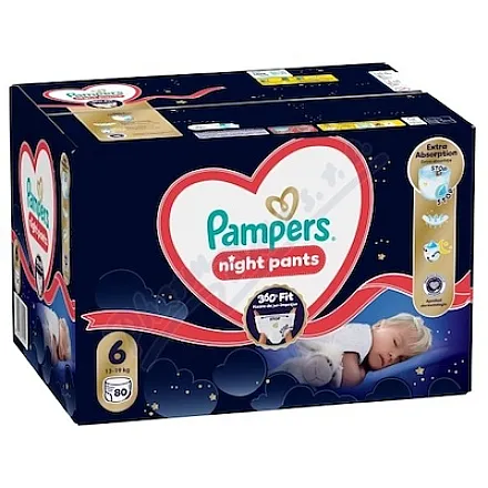 Pampers Night Pants 360°Fit 6 pl.kalh.13-19kg 80ks