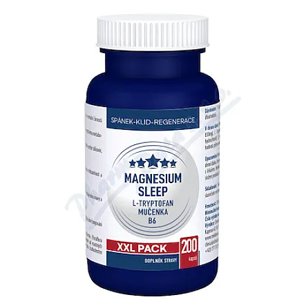 Magnesium Sleep L-tryptofan, passiflora, witamina B6, 200 kapsułek