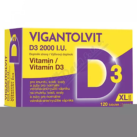 Vigantolvit Vitamin D3 2000 I.U. tob120