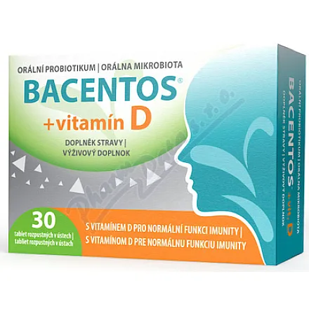 BACENTOS + vitamín D orální probiotikum tbl.30