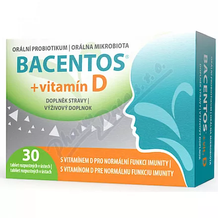 BACENTOS + vitamín D orální probiotikum tbl.30