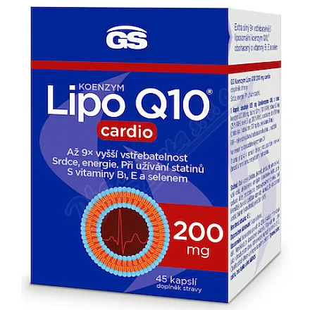 GS Koenzym Lipo Q10 Cardio 200mg cps.45
