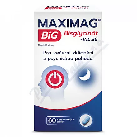 MaxiMag BiG Bisglycinát+vit.B6 60 tablet
