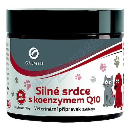 Silné Srdce z koenzymem Q10 o smaku mięsnym, 100 tabletek, Galmed
