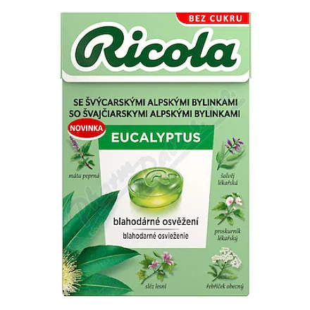 RICOLA Eucalyptus bez cukru 40 g