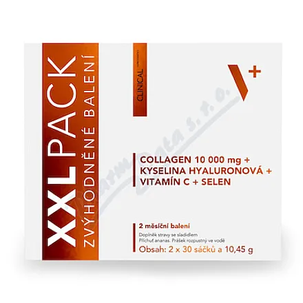 Clinical Collagen + kwas hialuronowy + witamina C + selen + mango 60 x 10,45 g