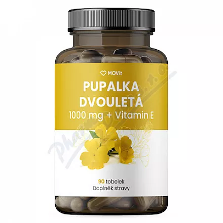 MOVit Pupalka dvouletá 1000mg+Vitamin E tob.90