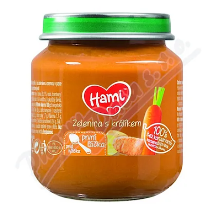 Hami Zelenina s králíkem první lžička 125g 4m+
