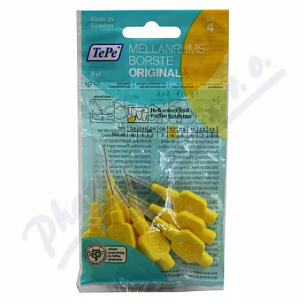 TePe szczoteczki międzyzębowe żółte 0,7mm 8szt woreczek EXTRA SOFT