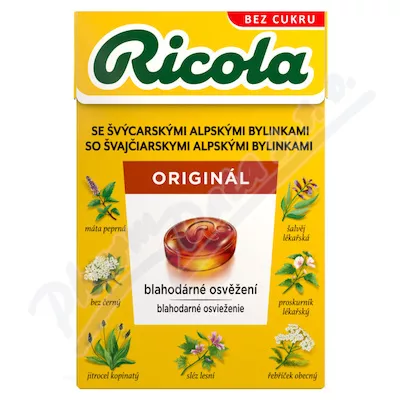 RICOLA Bylinný Originál bez cukru 40g