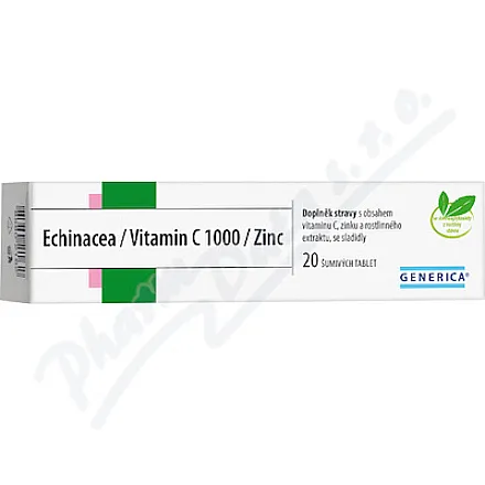 Echinacea/Witamina C 1000/Cynk Generica eff.tbl.20