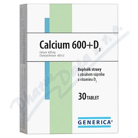 Calcium 600+D3 tbl.30 Generica