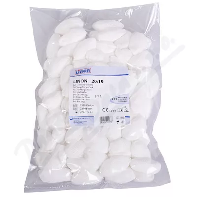 Tampon z gazy LINON, rolowany, niesterylny 20x19cm 100szt