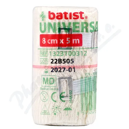 UNIWERSALNY bandaż elastyczny 8cmx5m rozciągliwy 110% 1szt