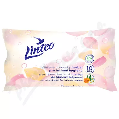 Vlhčené ubrousky Linteo intimní herbal 10ks - intimní hygiena, ubrousky,intimní vlhčené ubrousky,ubrousky na intimní hygienu,