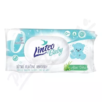 Vlhčené ubrousky LINTEO BABY s Aloe vera 80ks