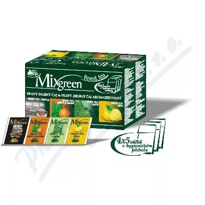 MIXGREEN Krabice 4 druhy zeleného čaje n.s.20x2g