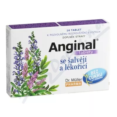 Dr. Müller Anginal z szałwią i lukrecją 16 tbl.