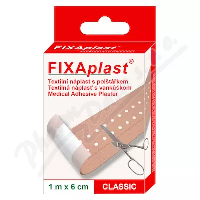 Fixaplast Classic 1mx6cm nedělená s polštářkem