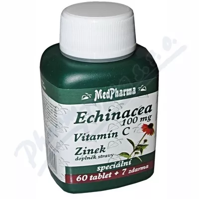 Echinacea 100mg+vit.C+zinek tbl.67 MedPharma