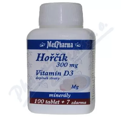 MedPharma Hořčík 300mg+vit.D3 tbl.107