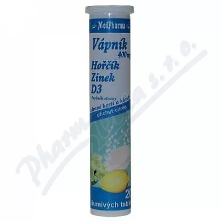 MedPharma Calcium 400mg Mg Zn vit.D tbl.eff.20