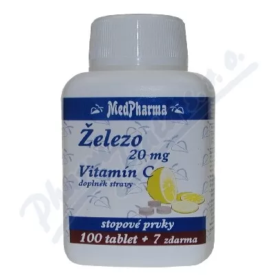 MedPharma Železo 20mg+vit.C tbl.107