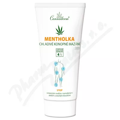 Cannaderm Konopná mentholka 200g chlad.masáž.gel