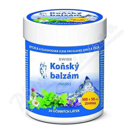 Balsam koński SWISS chłodzący 500 + 50 ml