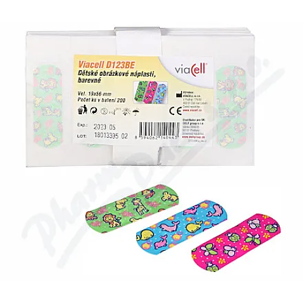 Viacell D123BE plastry z obrazkami dla dzieci 19x56mm 200szt
