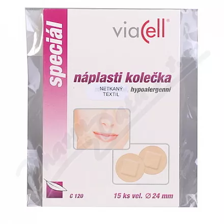 VIACELL Náplast diskrétní - kolečka d24mm 12ks
