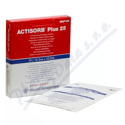 ACTISORB PLUS 25 KRYTÍ S AKTIVNÍM UHLÍM A STŘÍBREM