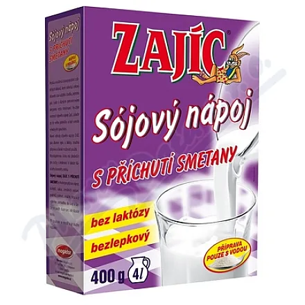 Sójový nápoj Zajíc s příchutí smetany 400g