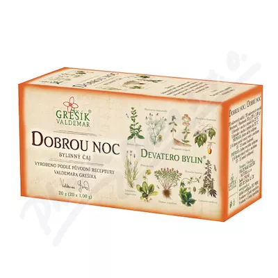 Grešík Dobrou noc čaj n.s. 20x1g Devatero bylin