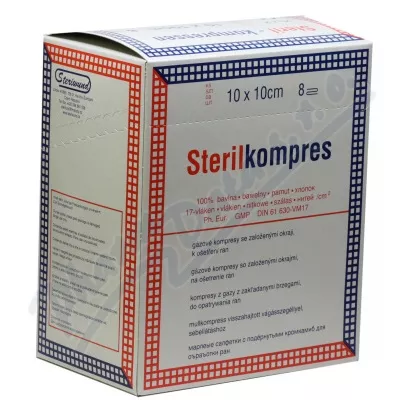 Gaza kompresyjna sterylna 10x10cm/25x2 8ply Steriwund