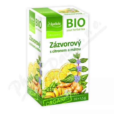 Apotheke BIO Zázvor s citronem a mátou 20x1.5g