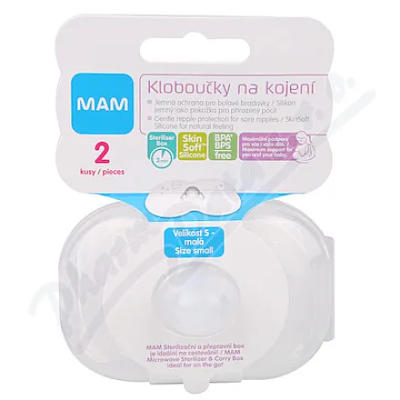 MAM Czepki do karmienia piersią rozmiar S 2szt