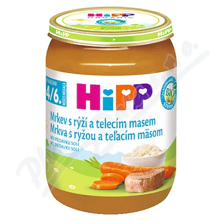 HiPP Marchew z ryżem i cielęciną m. BIO 4/6m 190g