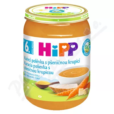 HiPP POLÉVKA BIO Kuřecí s pšeničnou krupicí 190g